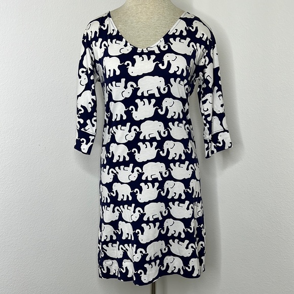 🔹 Lily Pulitzer Pima Cotton Elephant Shift Dress - Picture 1 of 3
